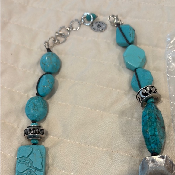 SILPADA brand new Turquoise and Silver Beaded Chunky Necklace - Picture 5 of 6